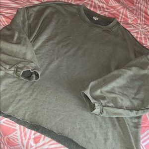 Aerie raw hem sweatshirt